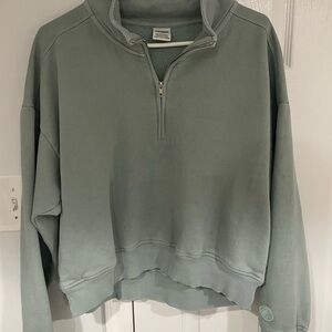 PINK Victoria's Secret Green Crew Neck Sweater
